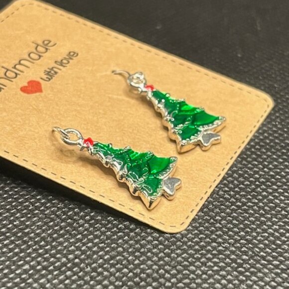 Christmas Tree Earrings - Picture 3 of 4